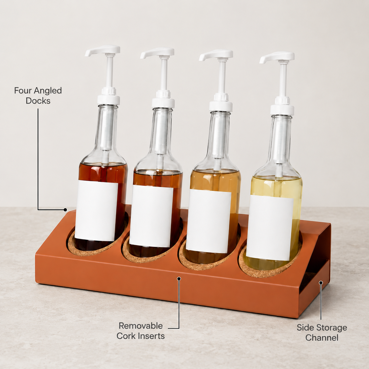 HaloDock Syrup Bottle Organizer