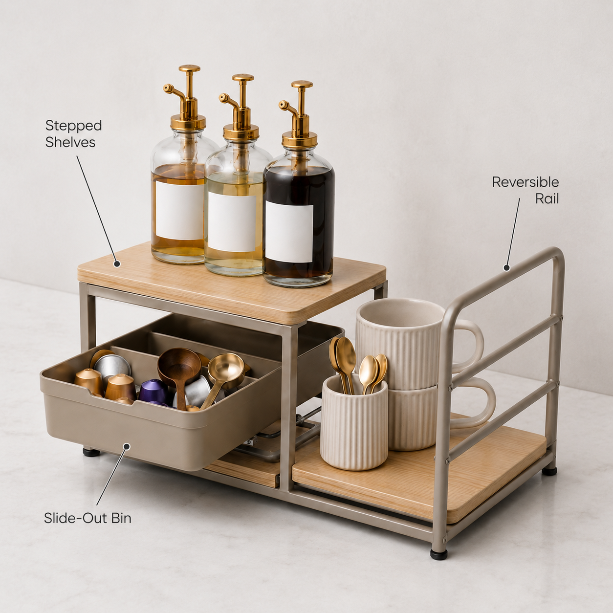 StepNest Coffee Station Organizer
