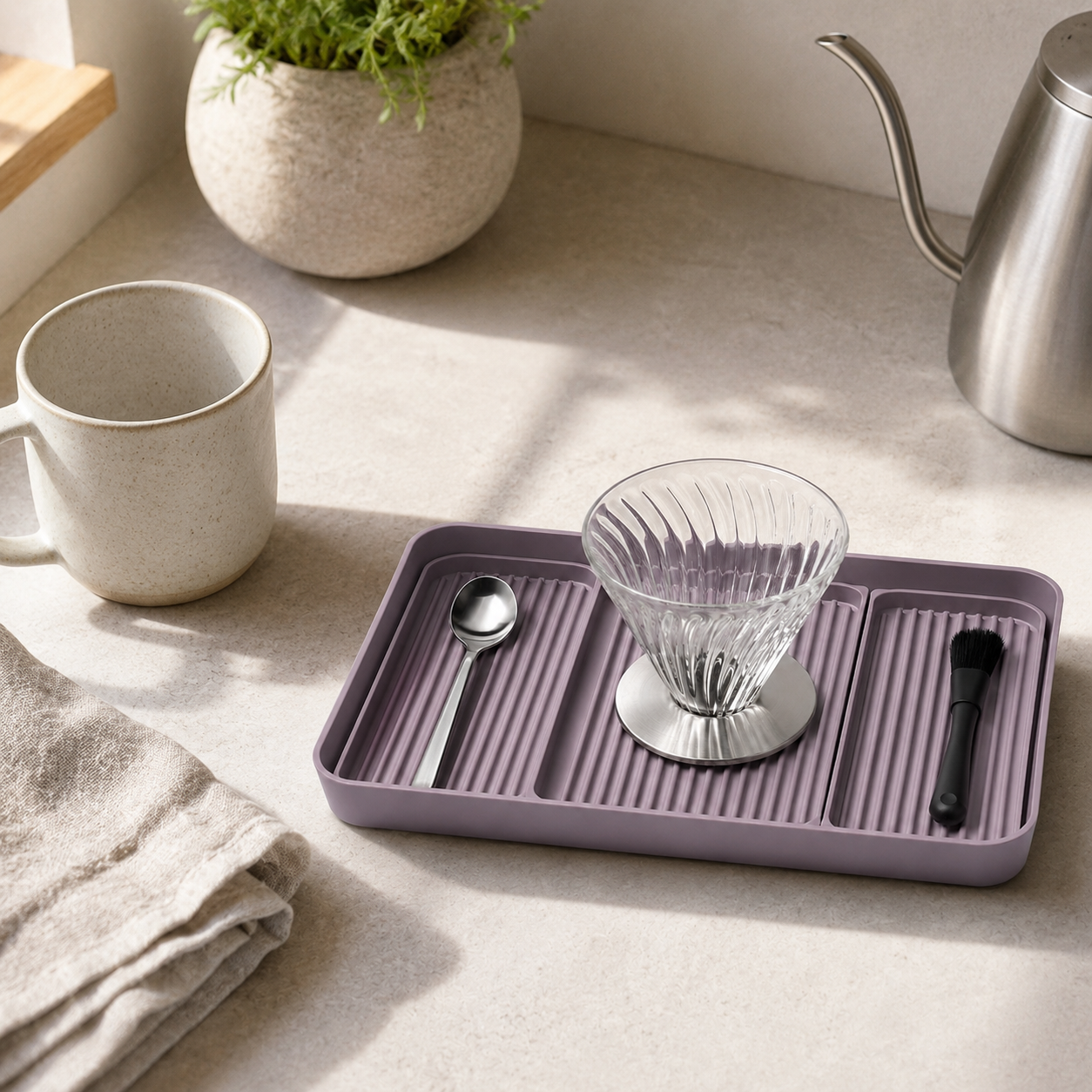 PebbleCatch Coffee Accessory Tray